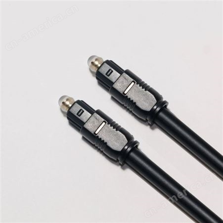 音频线Toslink90°弯头方对方插头PVC数字光纤