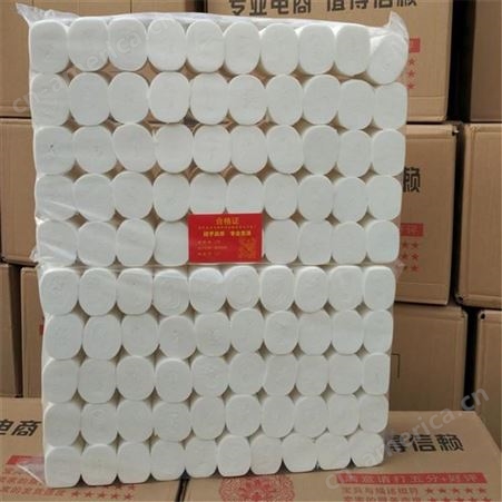 12卷一提卷纸 竹浆本色卫生纸 纸巾批发厂家 家用实芯厕纸