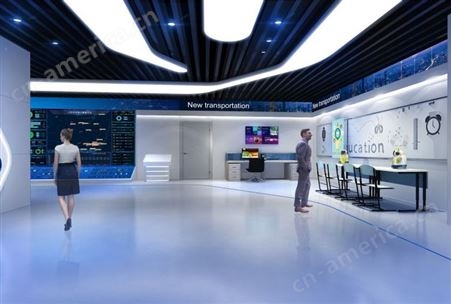 创新设计 媒体数字规划馆 设计方案效果图 展厅文化墙设计