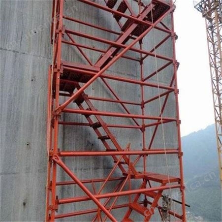【艳军金属】香蕉式安全爬梯 框架式爬梯 建筑爬梯
