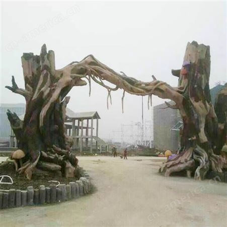 景区造景 汕 头仿真树 水泥直塑假树广雕人工雕刻 上门施工