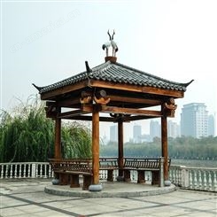 北京户外花架防腐木 木屋 凉亭 木栅栏 制作安装 博雅园林景观34