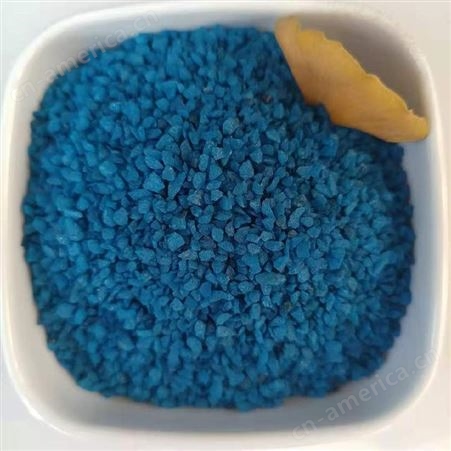 石诚供应 蓝色 染色石英砂-高硬度-耐磨地坪用