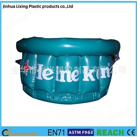 塑料pvc充气冰桶 回收充气桶 长方体pvc充气冰桶