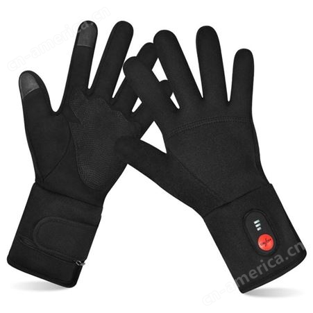 冬季户外登山发热手套 运动骑行手套男女电加热手套 保暖触屏手套