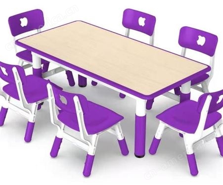 蕴力康体幼儿园可升降涂鸦桌椅 学习桌 画画长方型宝宝塑料课桌椅