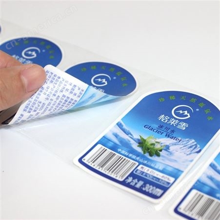 食品标签贴 矿泉水标签印刷 自动贴标签 卷筒印刷厂家