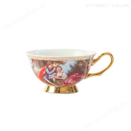 景德镇陶瓷欧式咖啡杯套装 家用下午茶杯田园创意茶具红茶杯碟