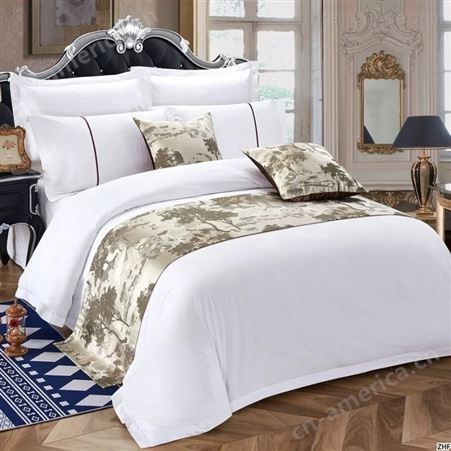酒店套件床上用品四件套高级提花面料被单枕套 厂家批发定制