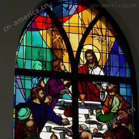 玉娇教堂玻璃生产定制 艺术玻璃画