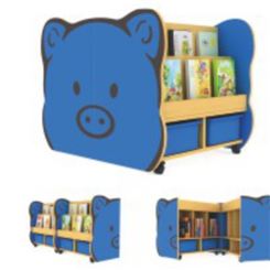 梦航玩具儿童造型休闲椅太阳造型茶杯架海绵宝宝造型书架